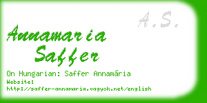 annamaria saffer business card